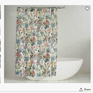 Pottery Barn Bloom Shower Curtain, Ivory, NWT, 72”x72” (standard size)